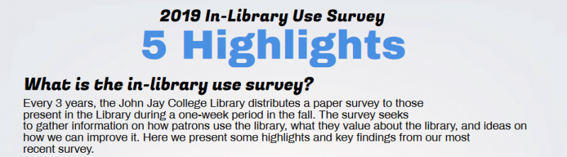 Image explaining what the in-library use survey is