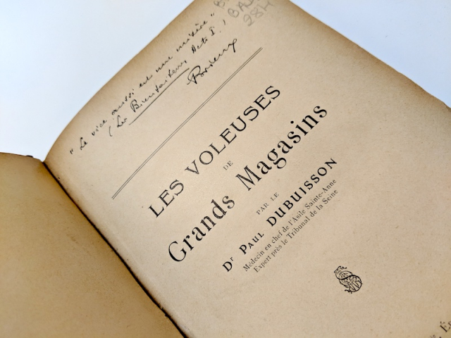 Title page, Les Voleuses de Grands Magasins