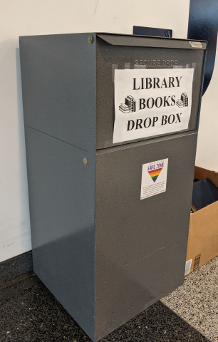 Book drop box Photo of Library book drop box