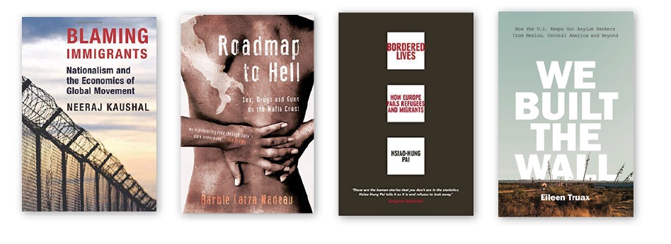 Book covers for four books, listed below
