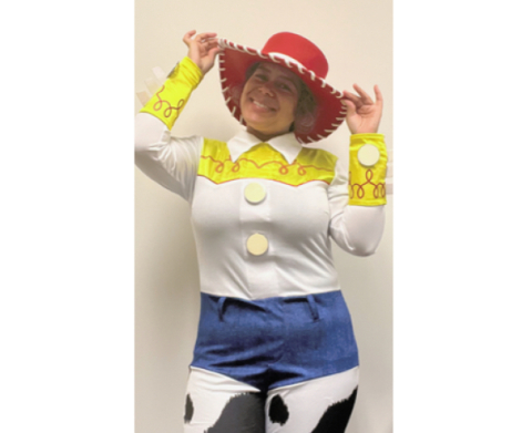 Jocelyn dressed as Jesse from Toy Story